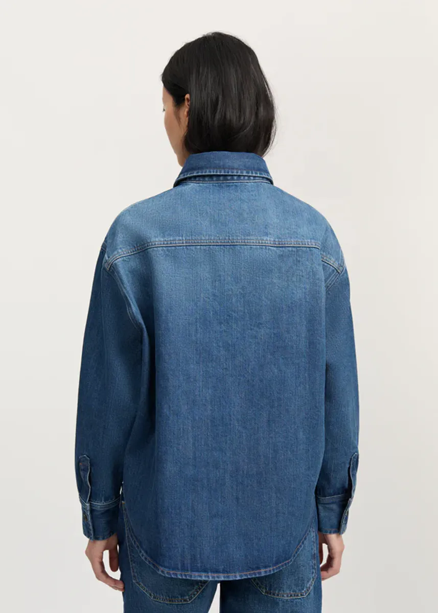 Casy shirt denim - worn Blue  - Aiayu