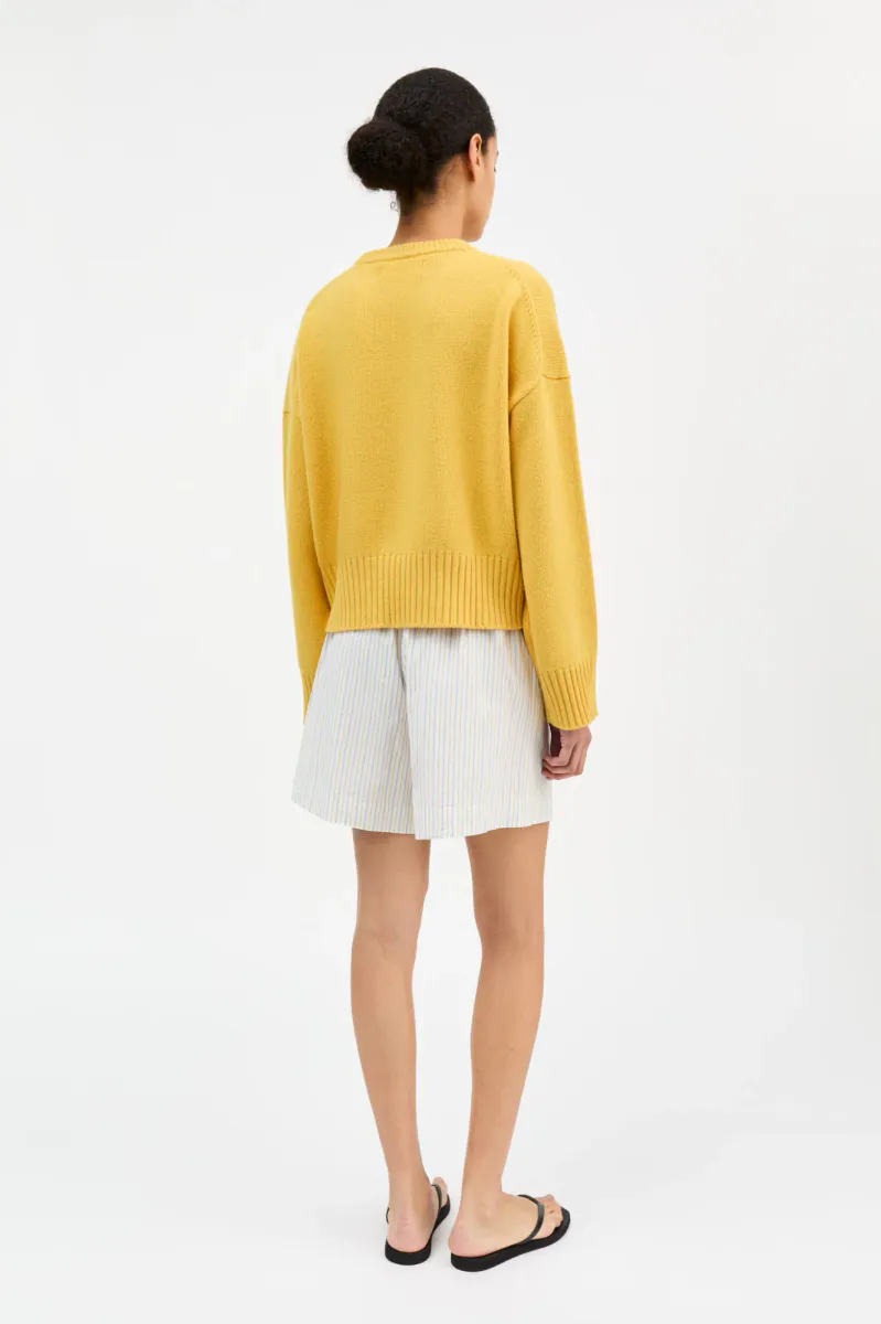 Edgar shorts - Yellow/Blue stripe - Skall Studio