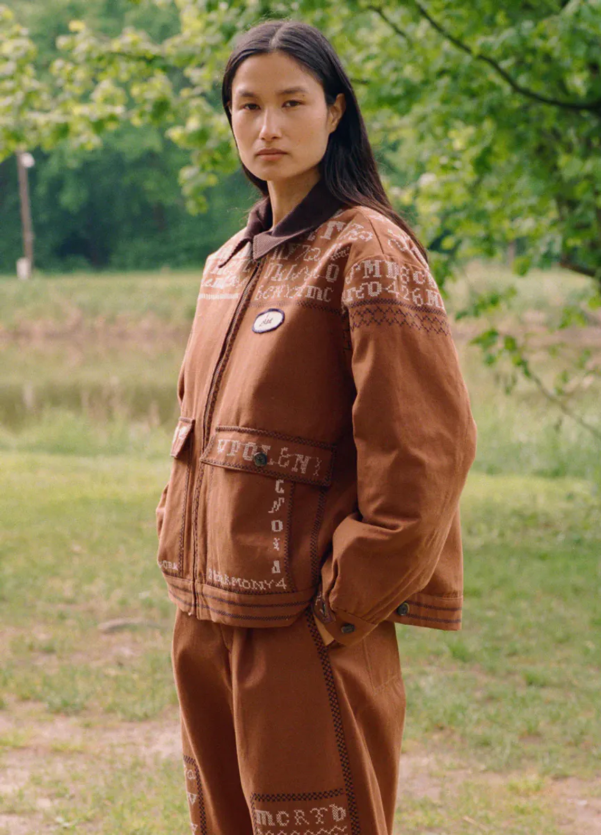 Kit embrodery jacket - cognac  - Sea new york