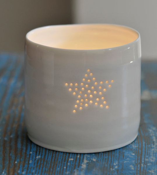 Hovedbilde Star mini porcelain tealight holder - Luna ...