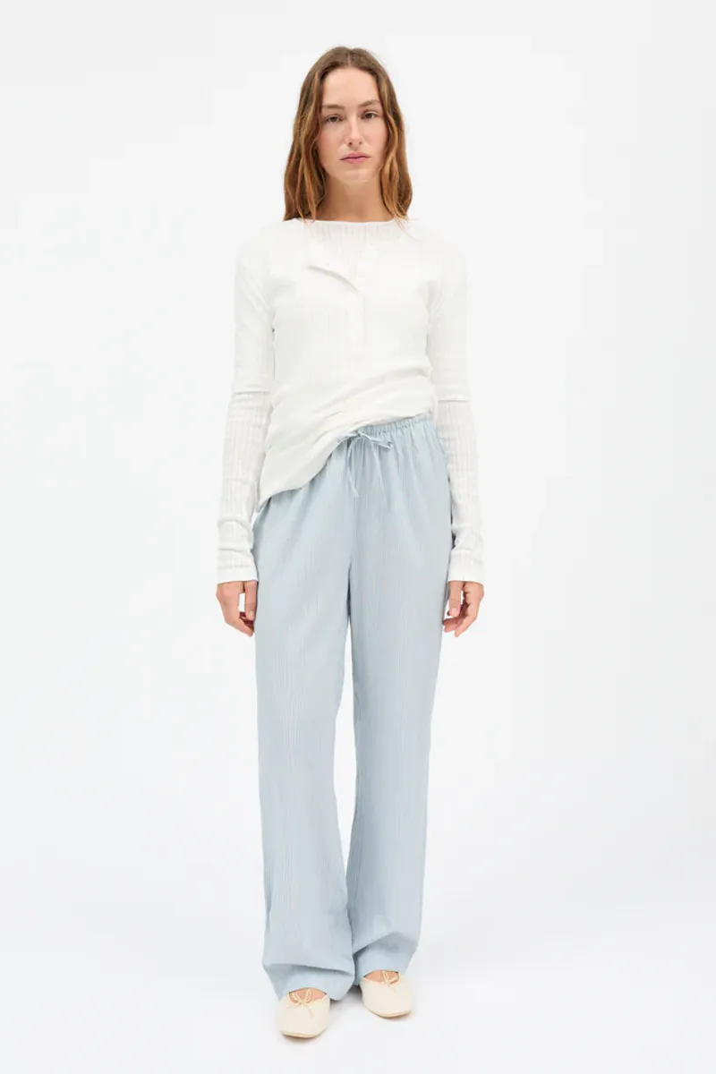 Aude pants . Tiny blue stripe  - Skall Studio