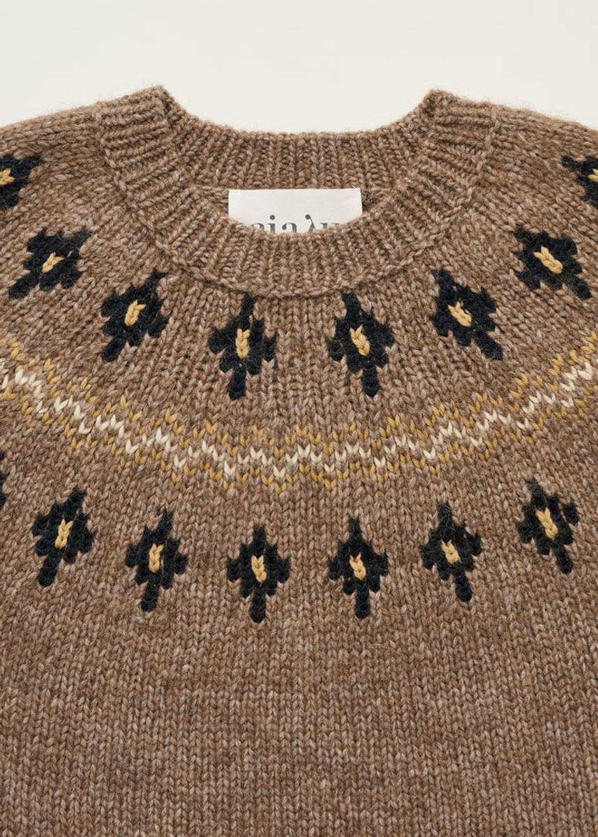  Wyn sweater – llama wool | Mix Pure Brownie - Aiayu