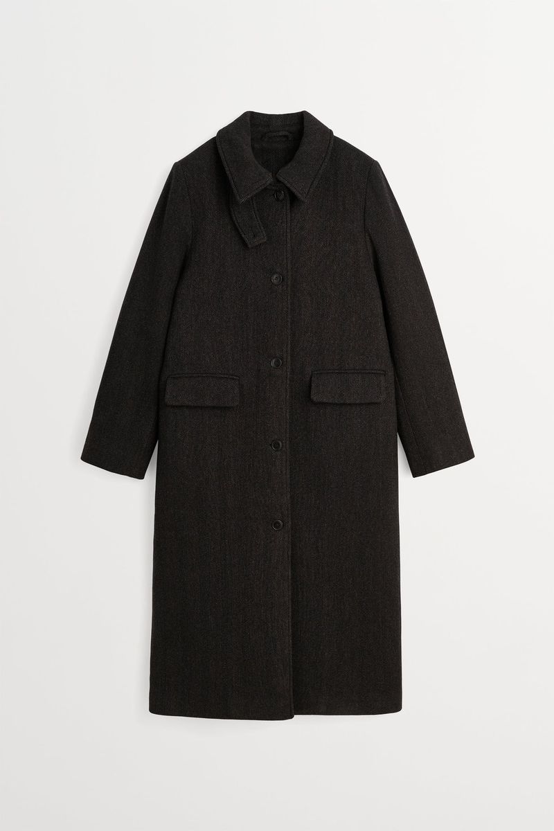 Ernest coat brown Herringbone - Skall Studio