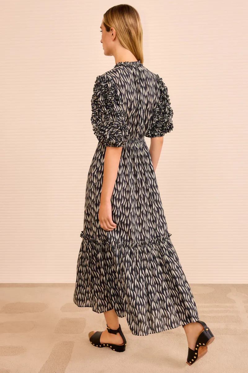 Channary Puff Sleeve Dress - Graphite - Ulla Johnson