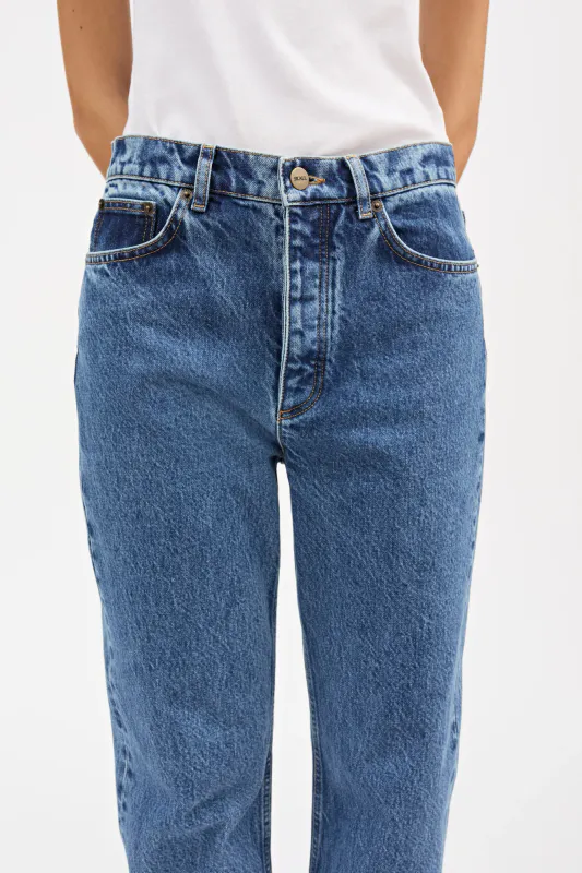 Sharon straight jeans - Slouchy Blue  - Skall Studio