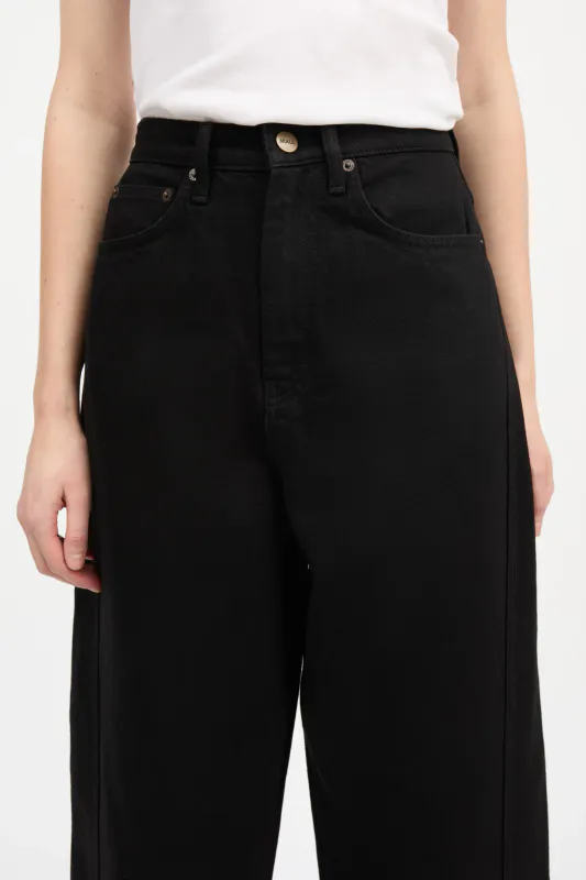 Bille barrel jeans - Black - Skall Studio