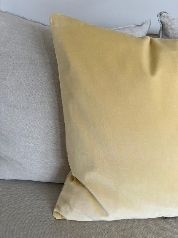 Basic large Cushion 50x60 - Pale Yellow -  Christina Lundsteen 
