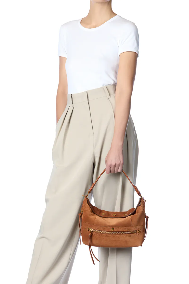 Lucky Hobo Caramel  Split Suede - Jerome Dreyfuss