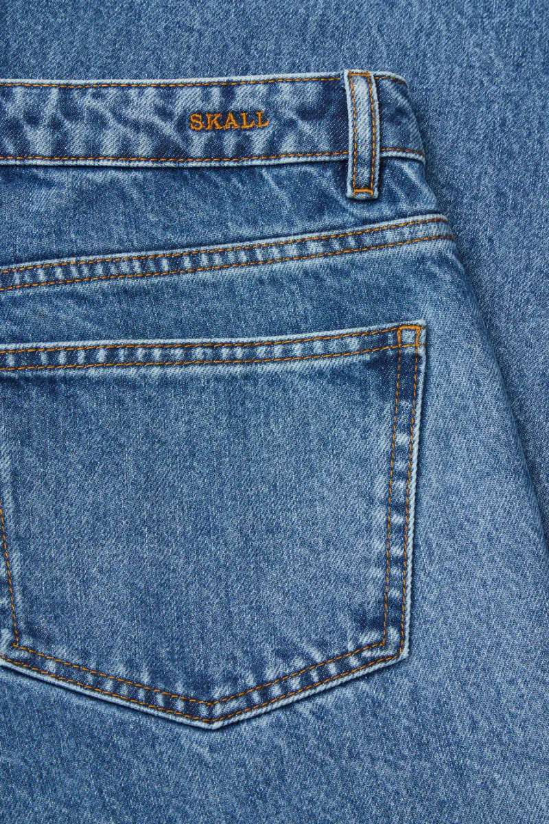 Willow wide jeans - Washed mid blue - Skall Studio